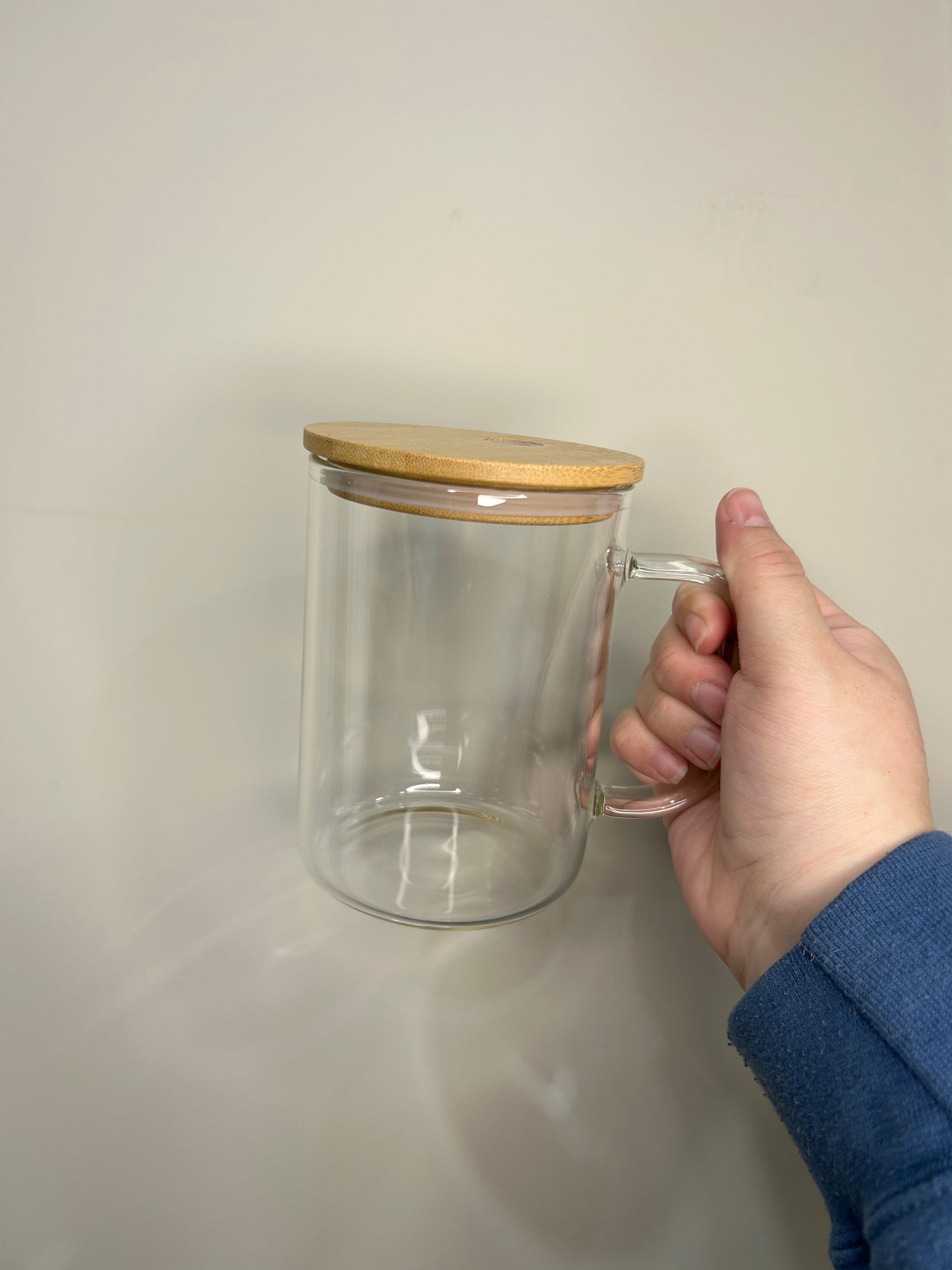 17 OZ Glass Mug With Handle