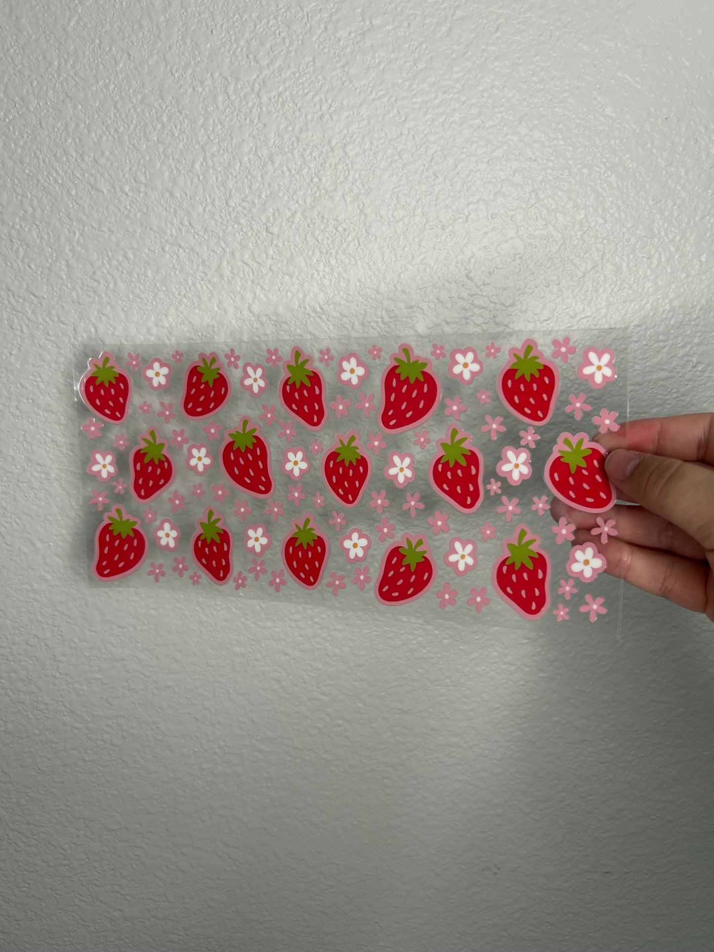 Floral Strawberries Cup Wrap