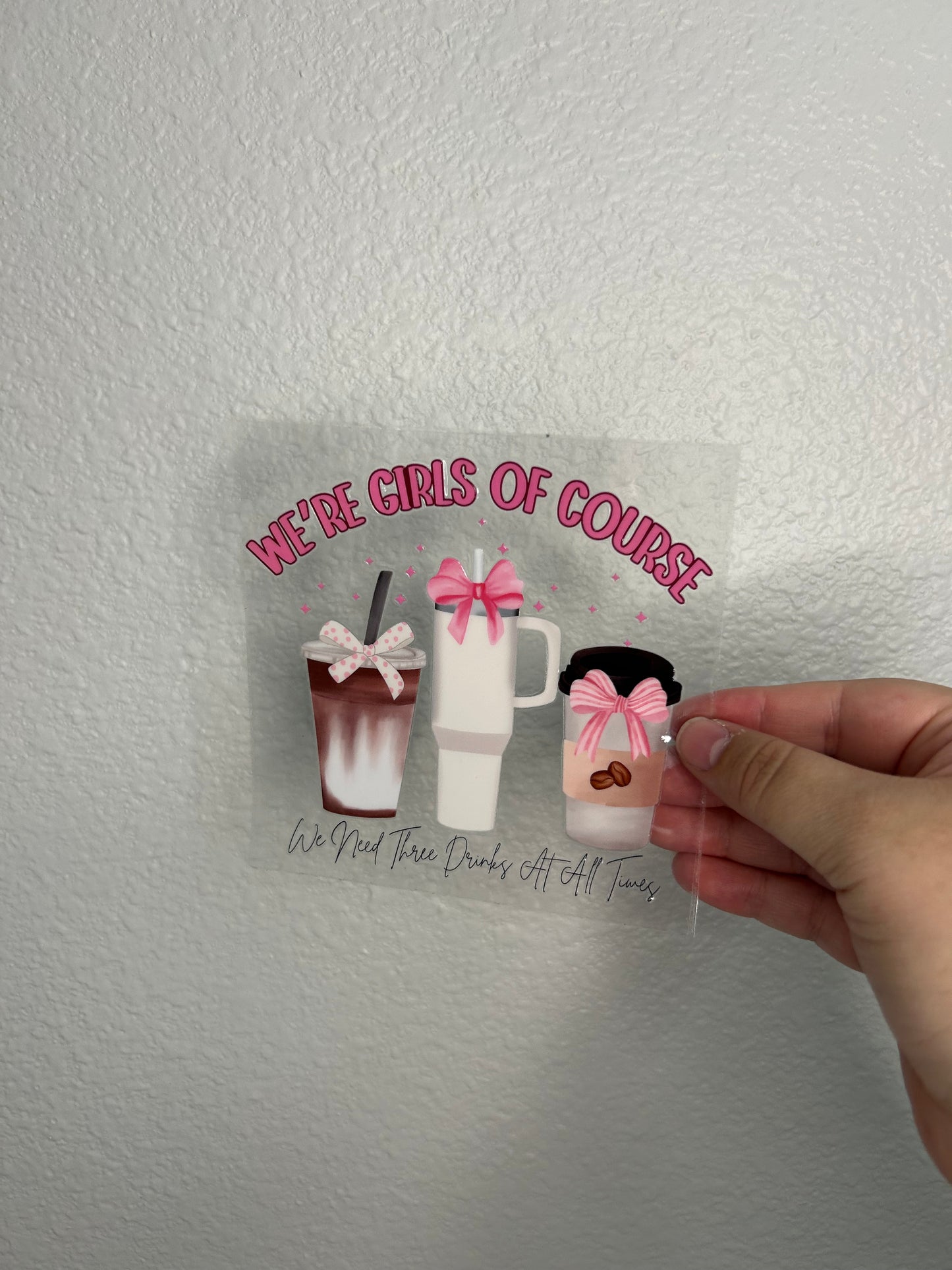 We're Girls Cup Decal