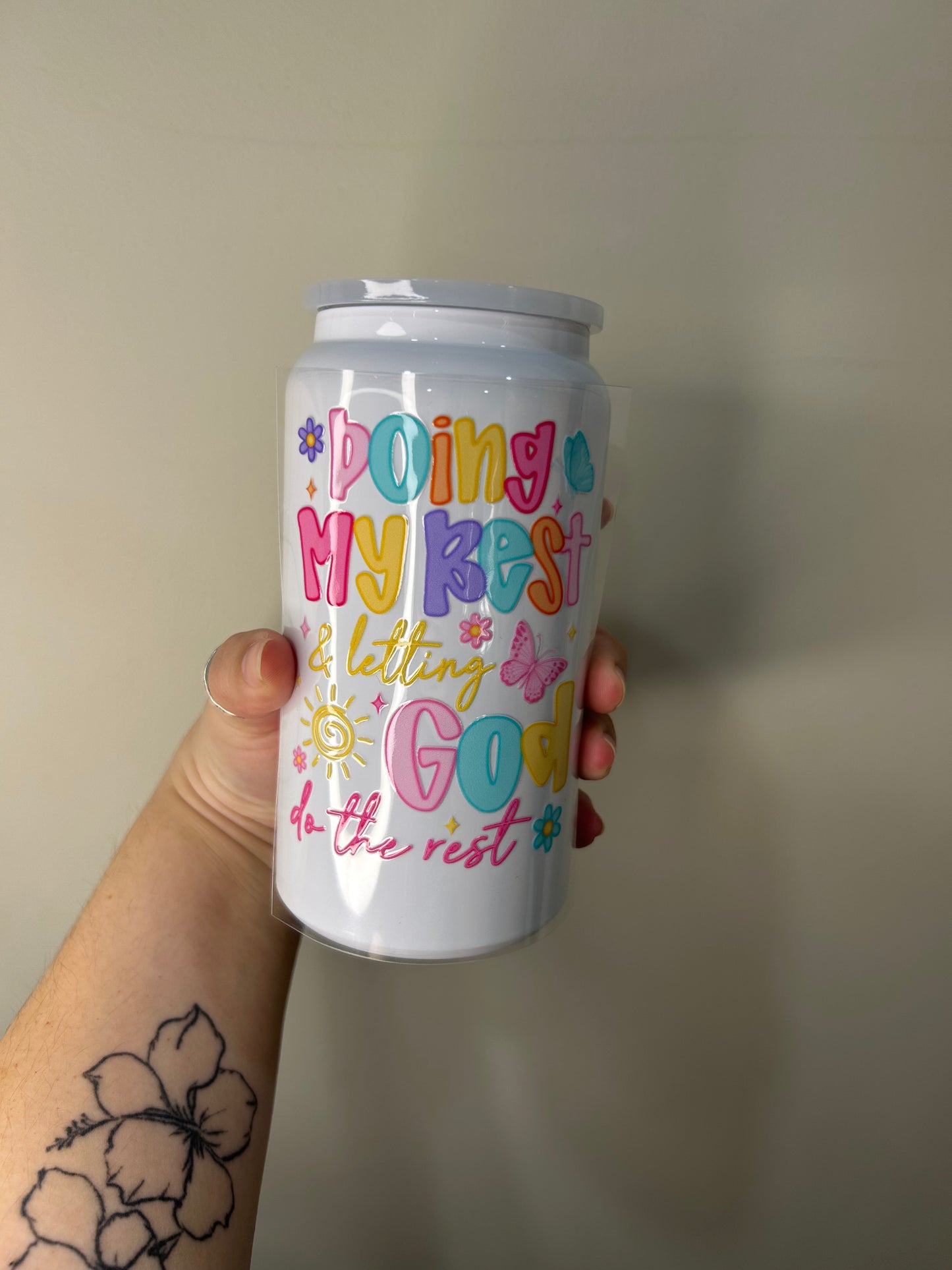 Doing my best & letting God Decal