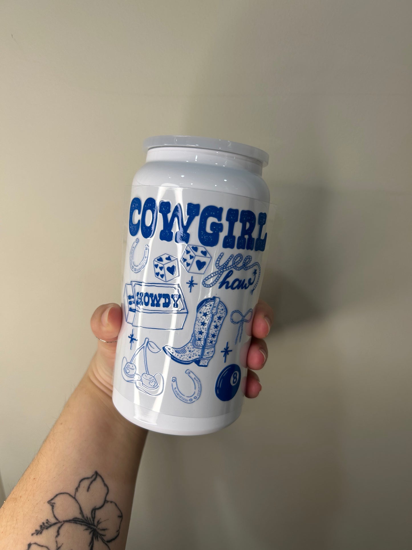 Blue Cowgirl Decal