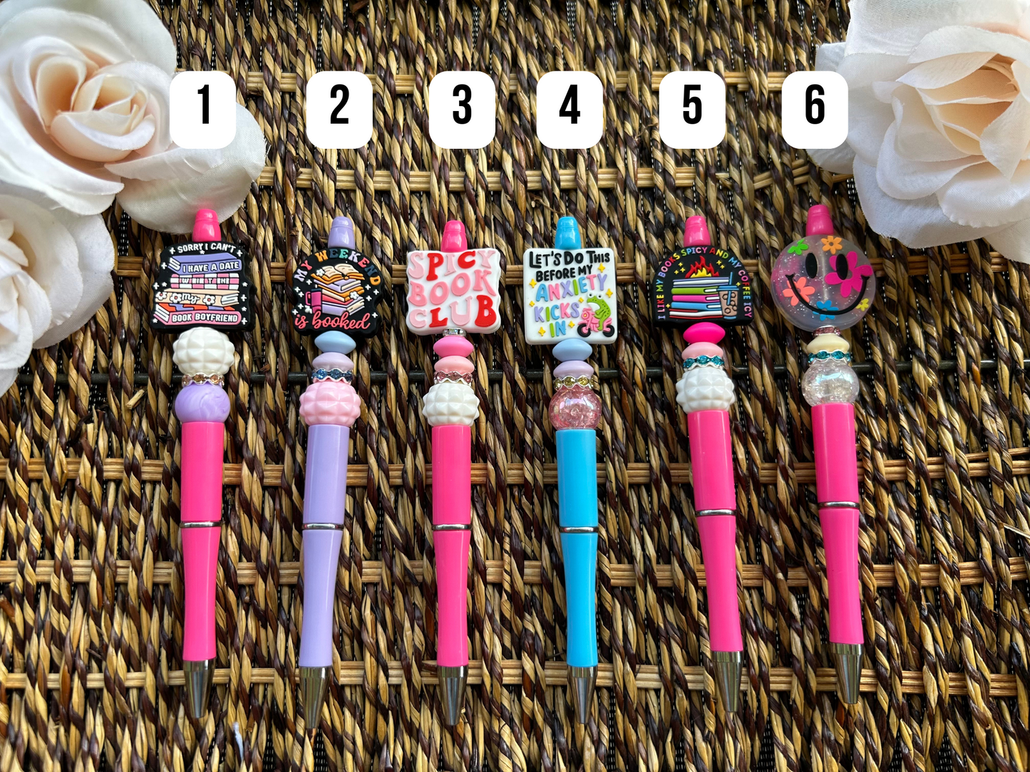 Bookish Focal Beaded Pens