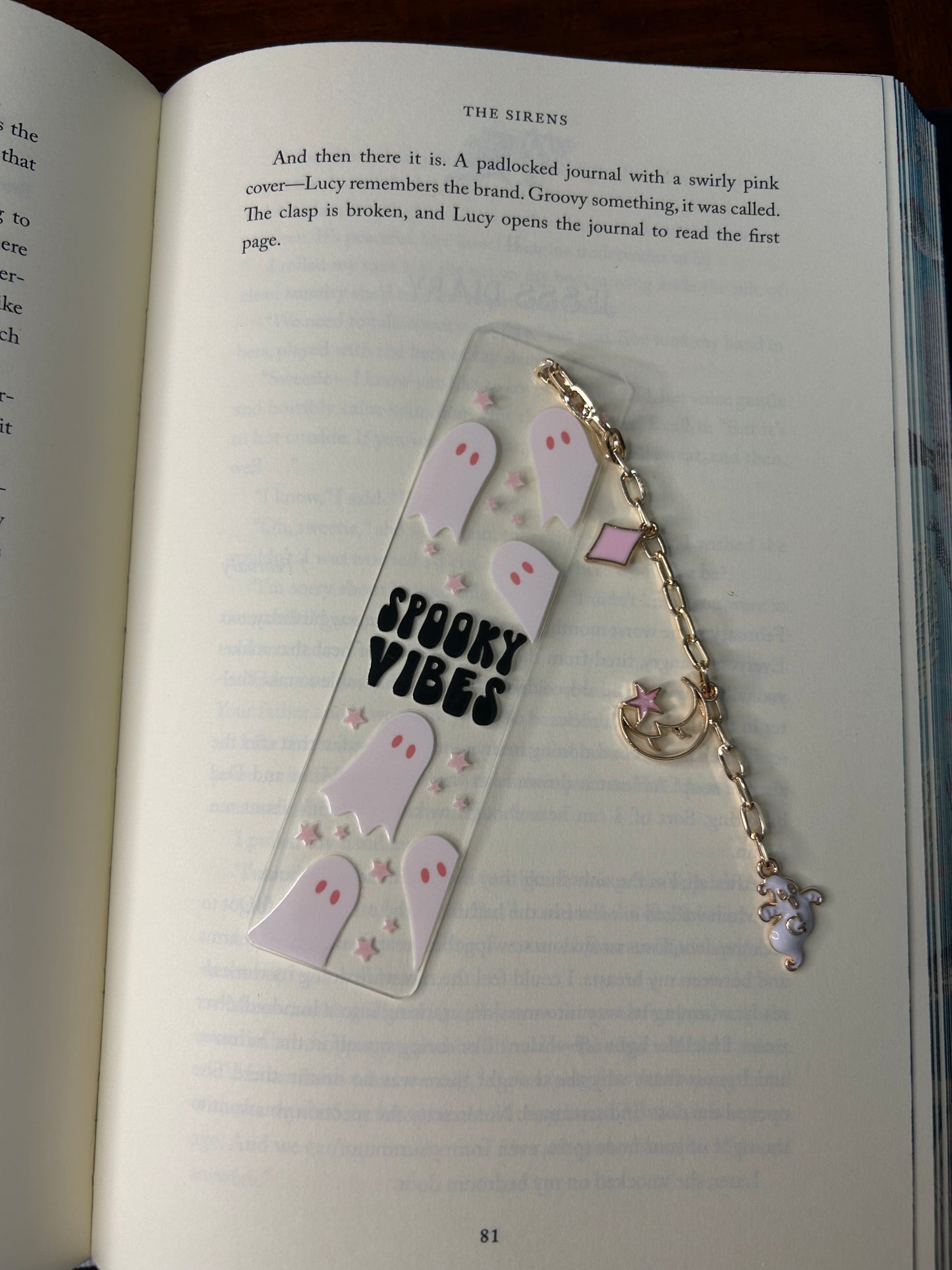 Spooky Vibes Acrylic Charm Bookmark