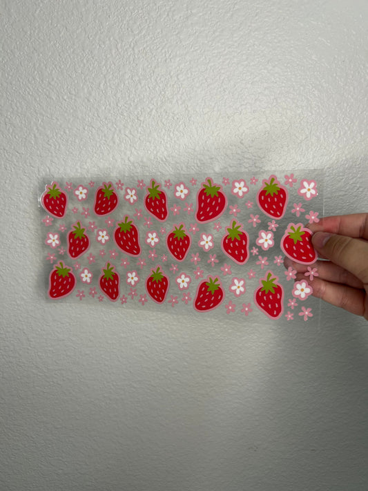 Floral Strawberries Cup Wrap