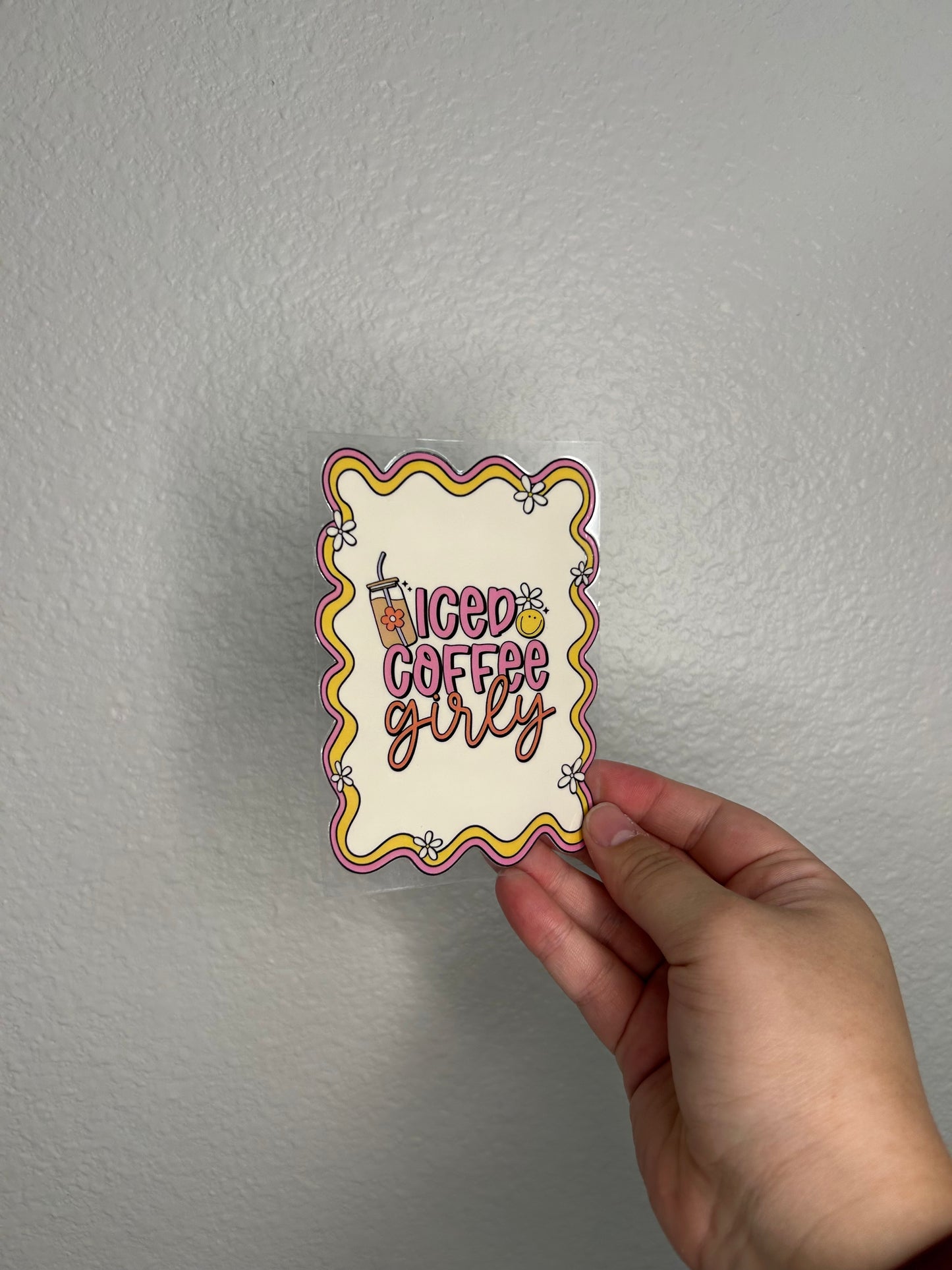 Iced Coffee Girly Cup Decal