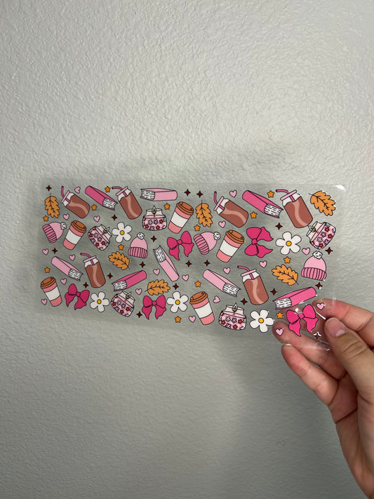 Girly Bookish Cup Wrap