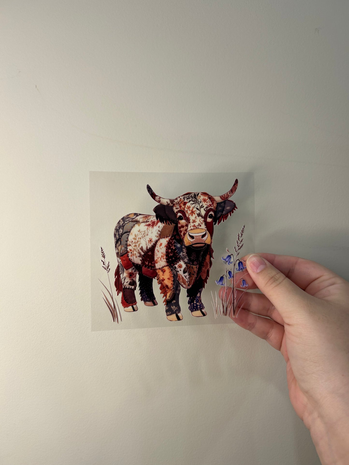 Patch Highland Cow Decal