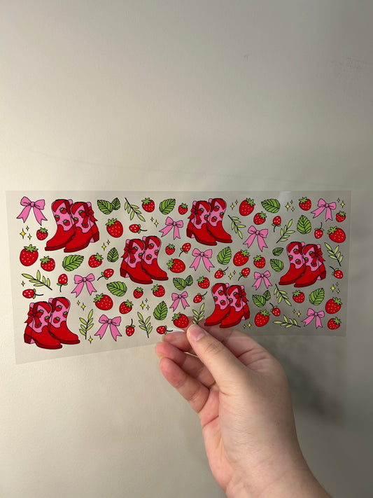 Strawberry Boots Cup Wrap