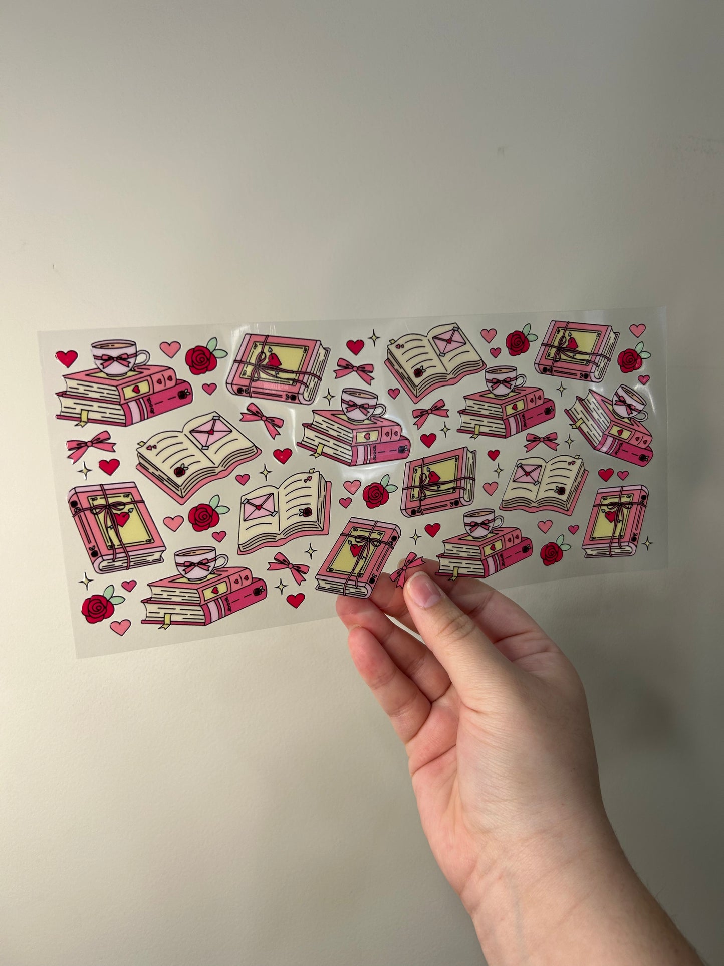 Pink Books Cup Wrap