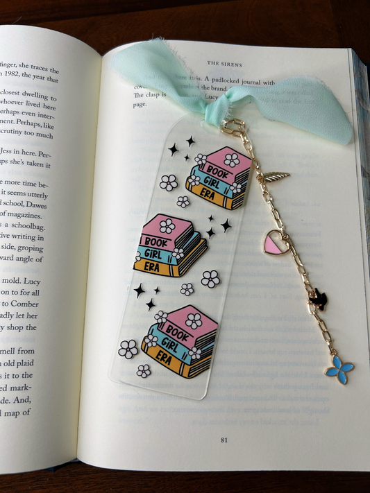 Book Girl Era Acrylic Charm Bookmark