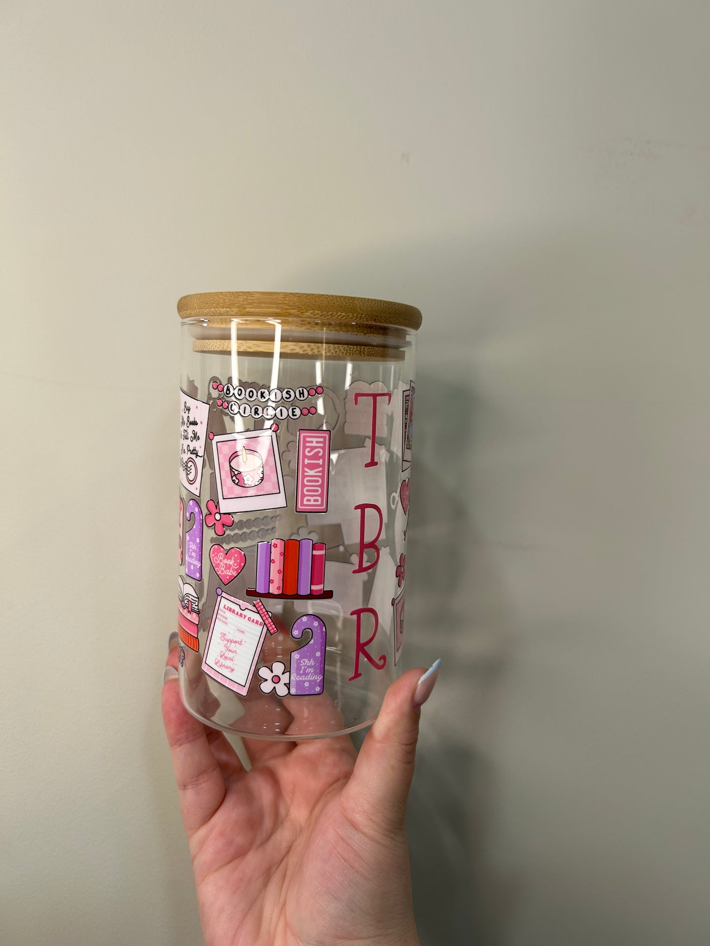 Bookish Girlie 20 oz Glass TBR Jar