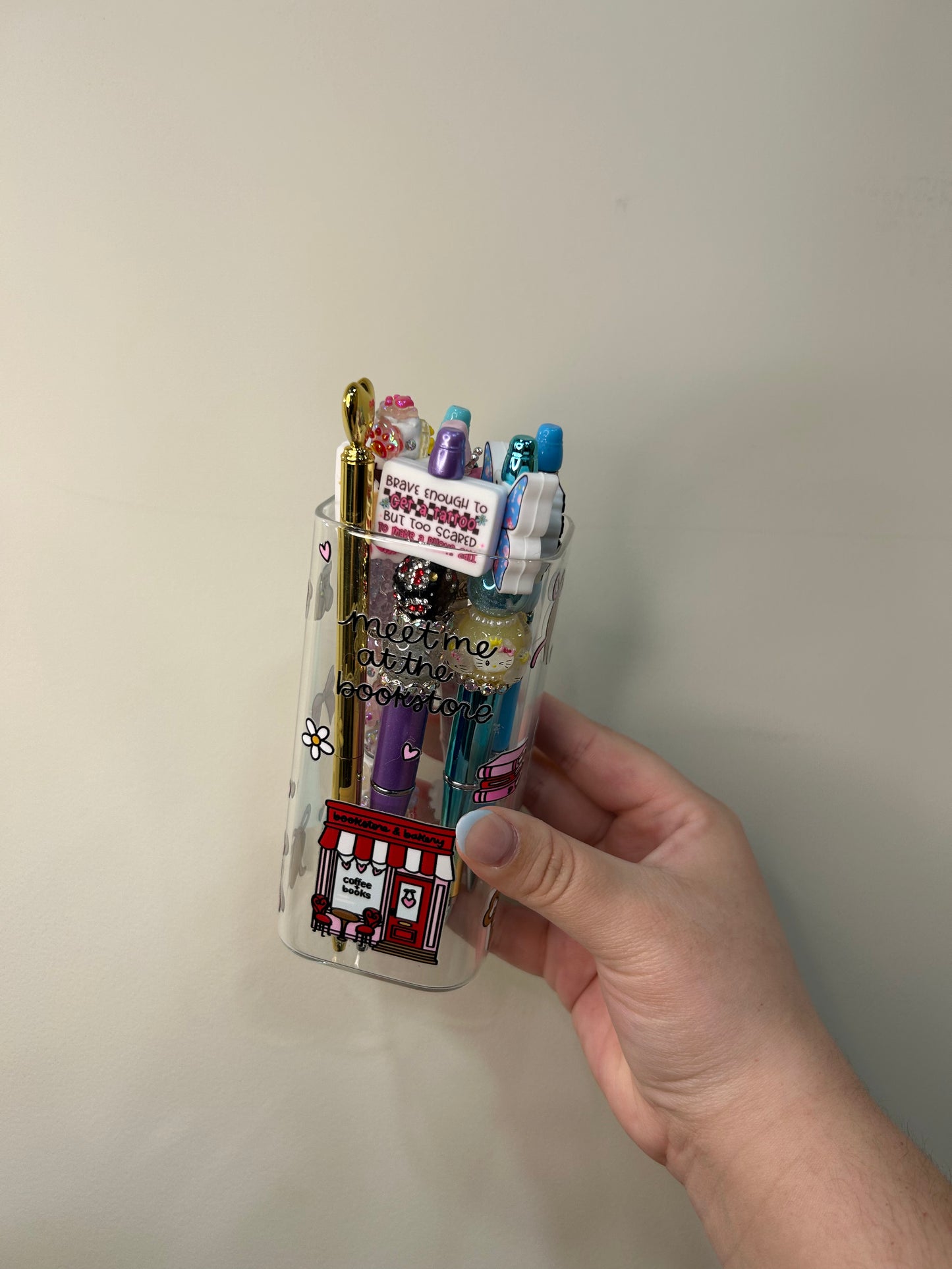Pink Books Pen/Bookmark Holder