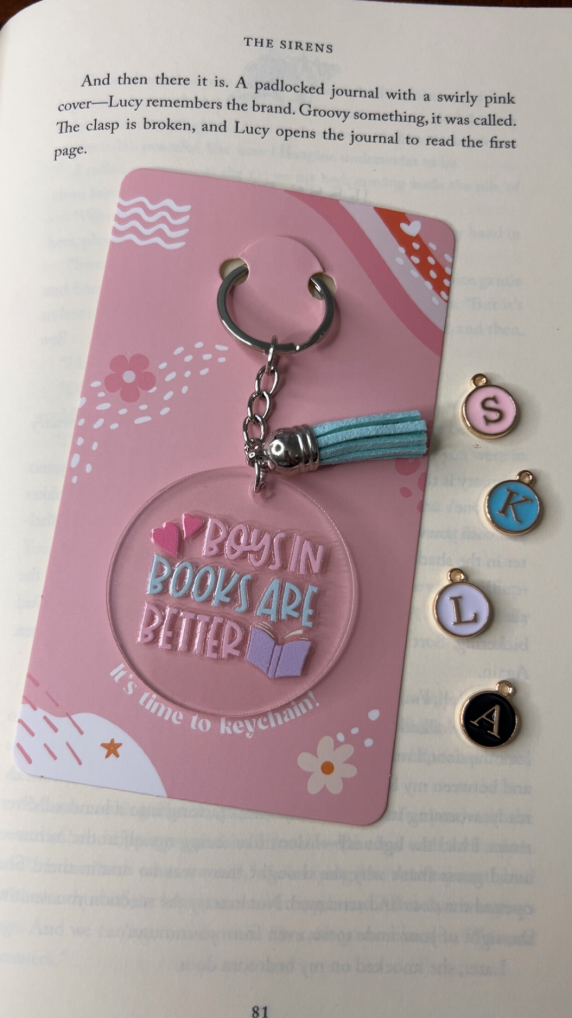 Boys in Books Are Better Acrylic Tassel Keychain