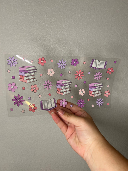 Flowers and books Wrap