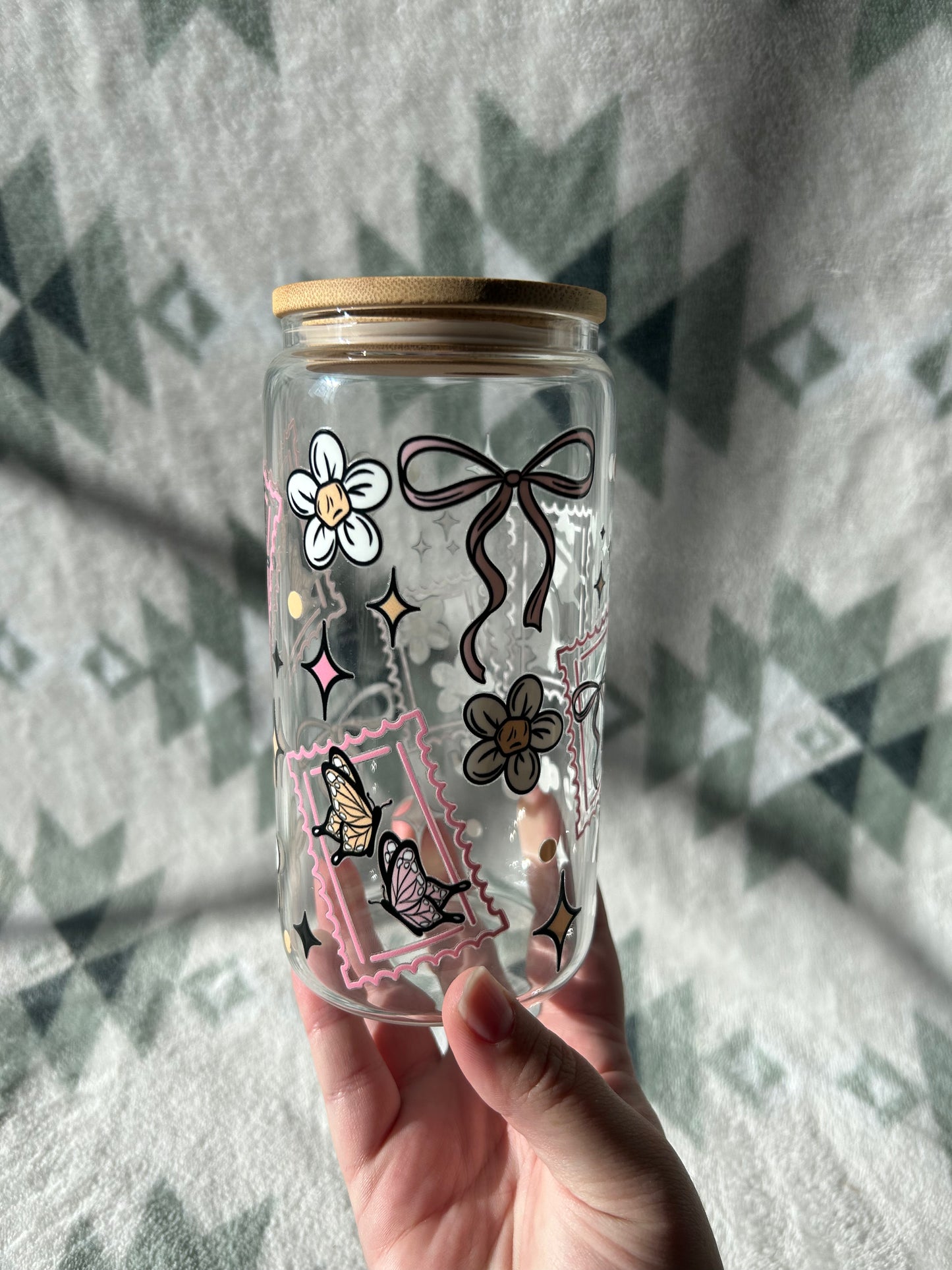 Just A Girl 16 OZ Glass Cup