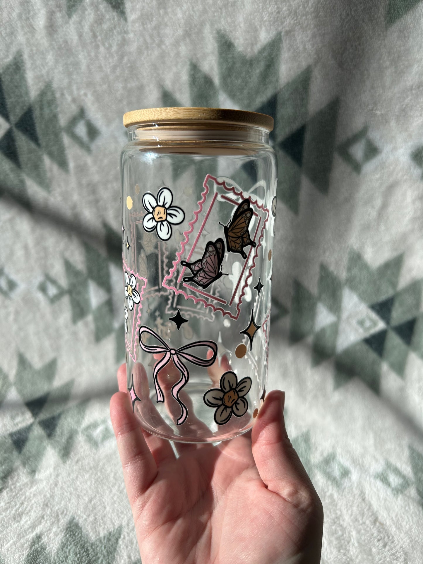 Just A Girl 16 OZ Glass Cup