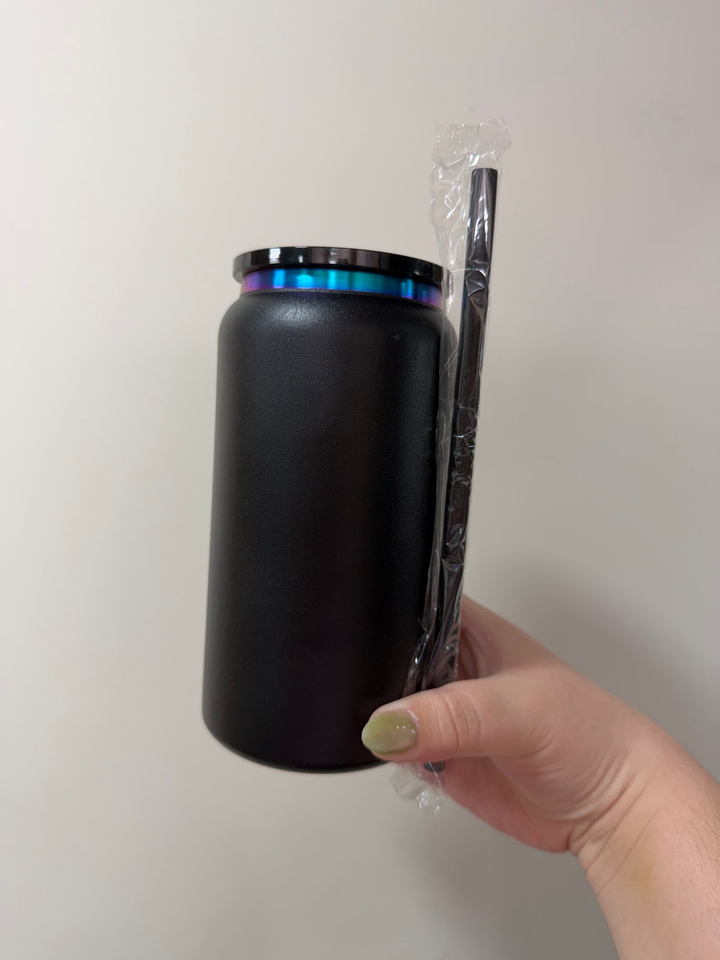 16 OZ Stainless Steel Matte Holographic Rim Cups