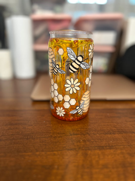 Honey Drip 16 OZ Acrylic Snowglobe Tumbler