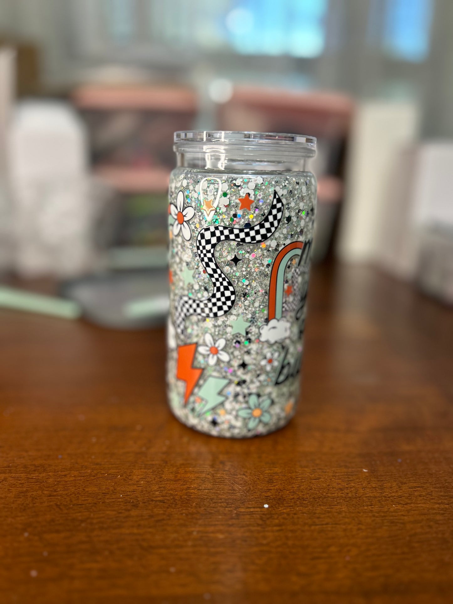 Mind Your Own Business 16 OZ Acrylic Snowglobe Tumbler