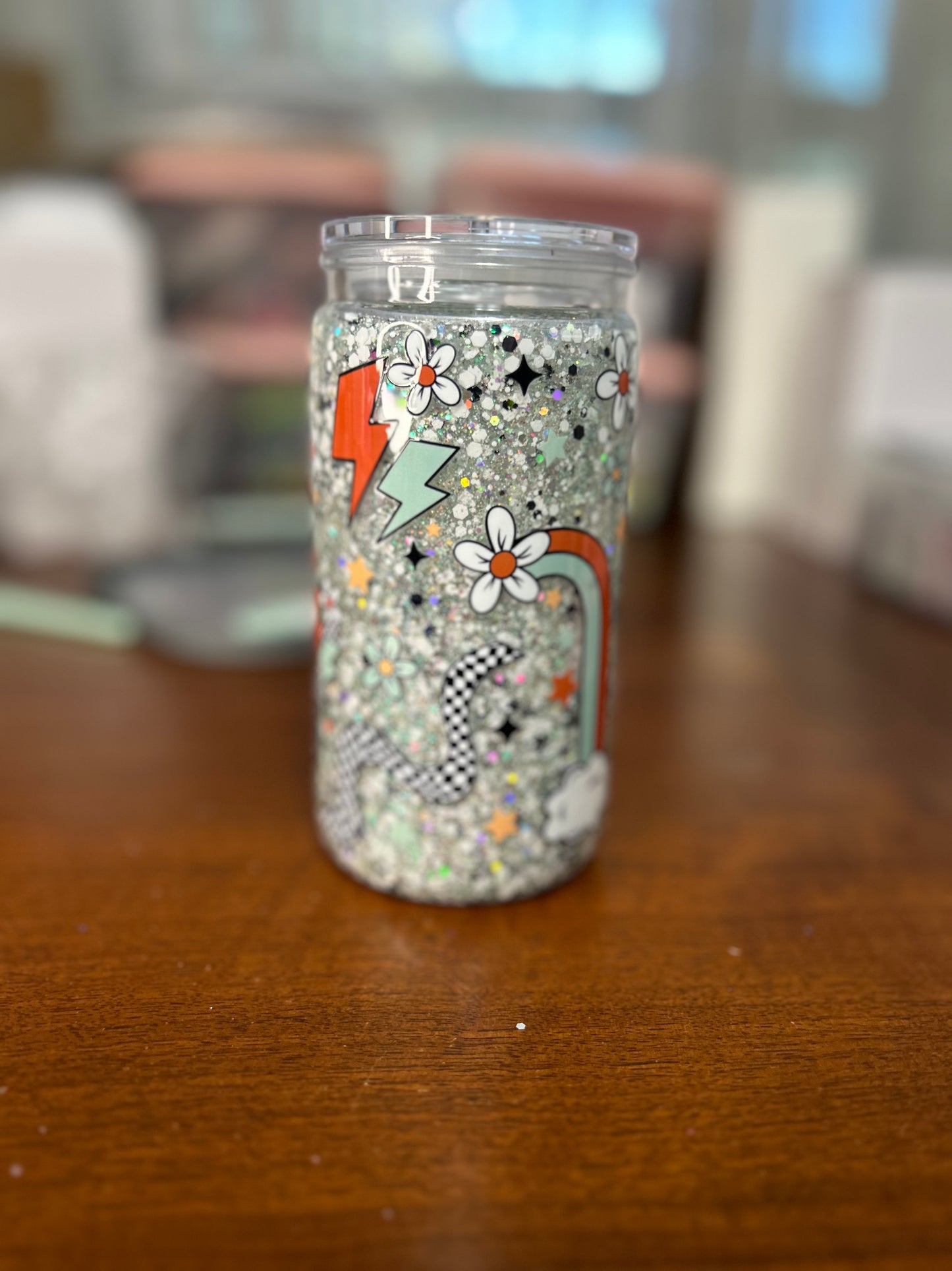 Mind Your Own Business 16 OZ Acrylic Snowglobe Tumbler