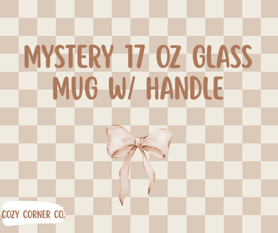 Mystery 17 OZ Glass Mug with Handle