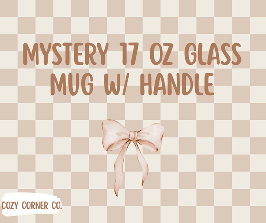 Mystery 17 OZ Glass Mug with Handle