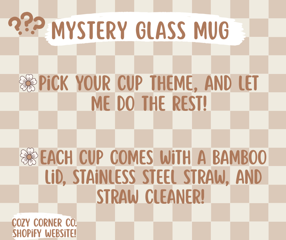 Mystery 17 OZ Glass Mug with Handle