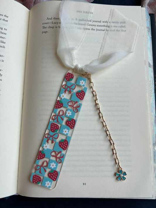 Strawberries & bows Bookmark