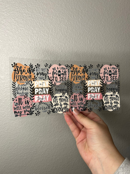 Faith Affirmations Cup Wrap