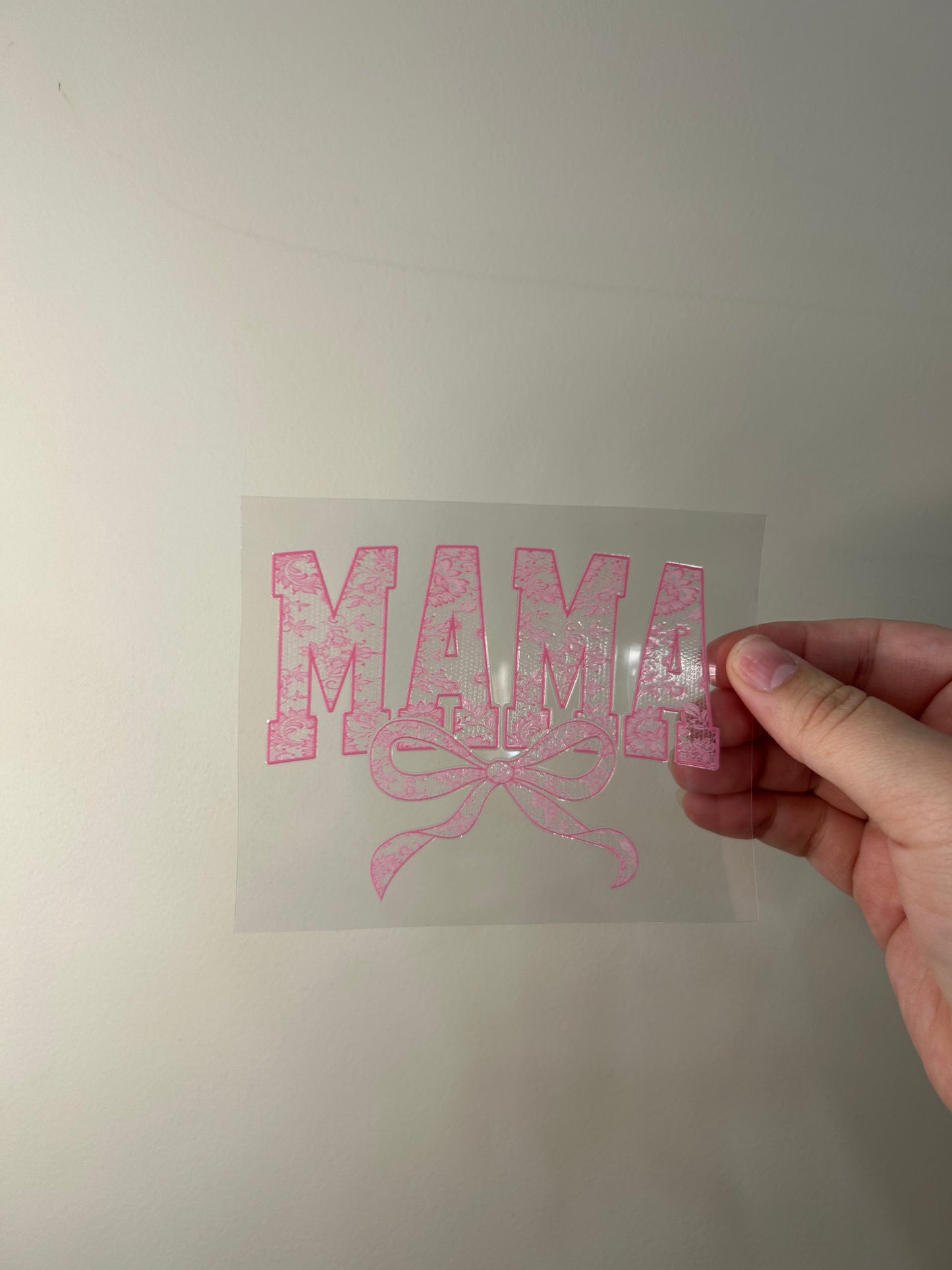 Pink Lace Mama Decal