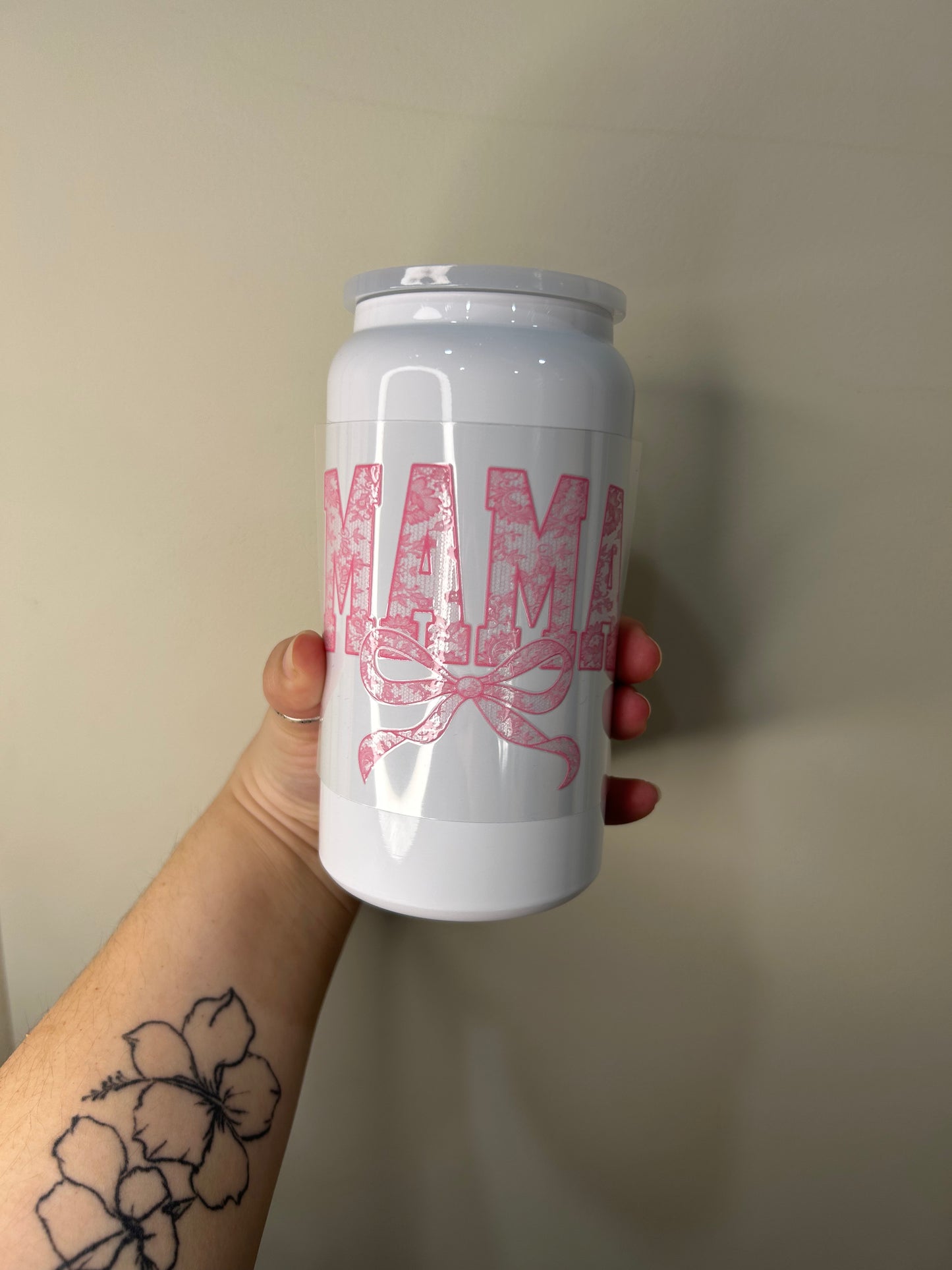 Pink Lace Mama Decal