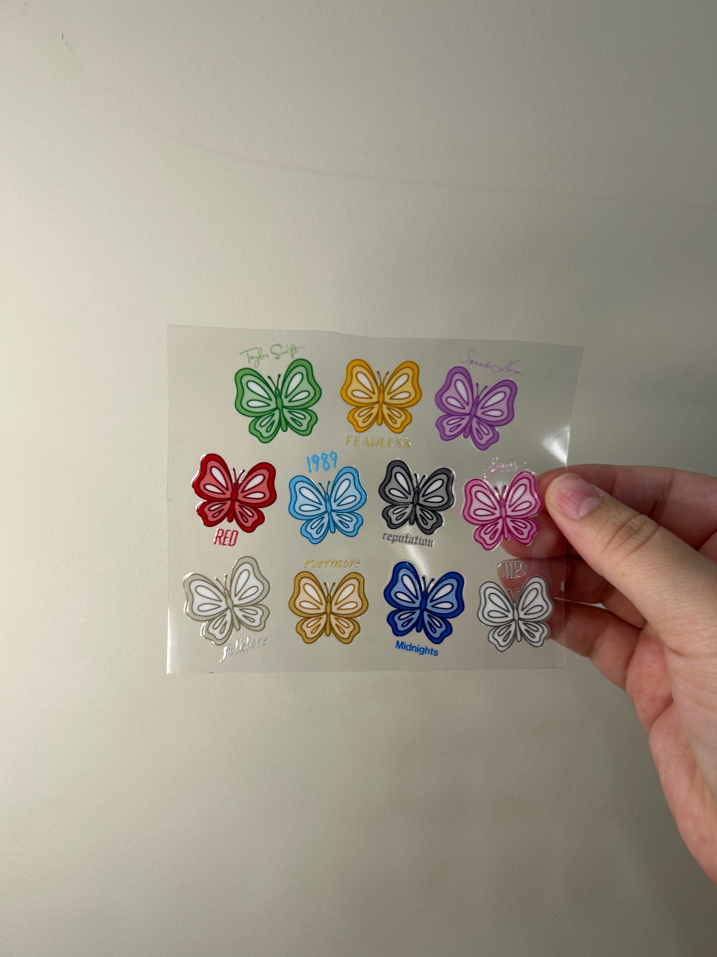 Taylor Swift Butterfly Albums Decal