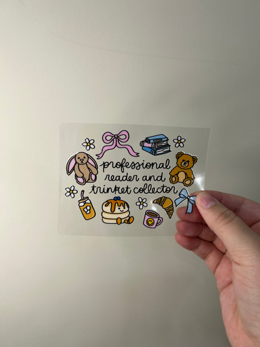 Professional Reader & Trinket Collector Decal