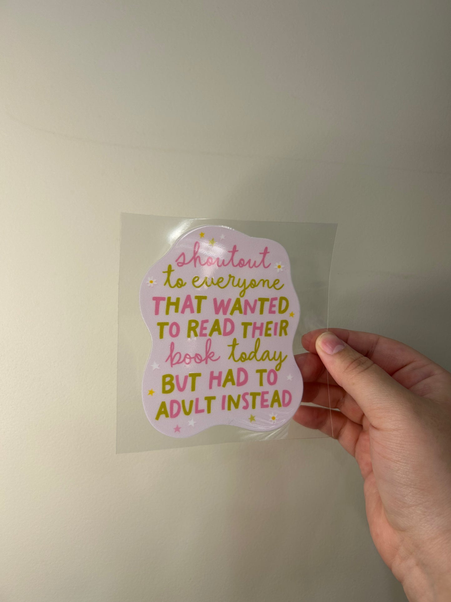 Wanted to read but had to adult Decal