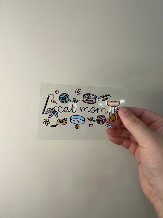 Cat mom decal