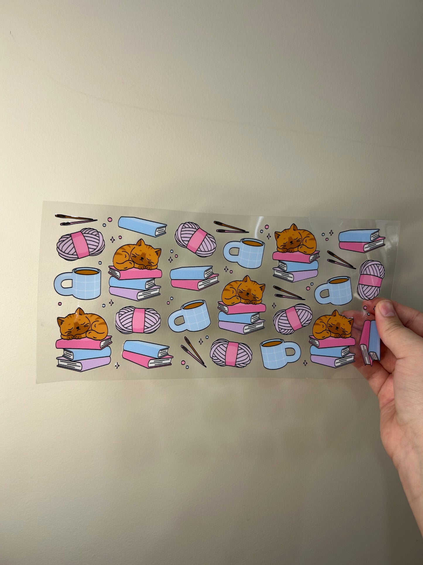 Cozy Cats and Books Cup Wrap