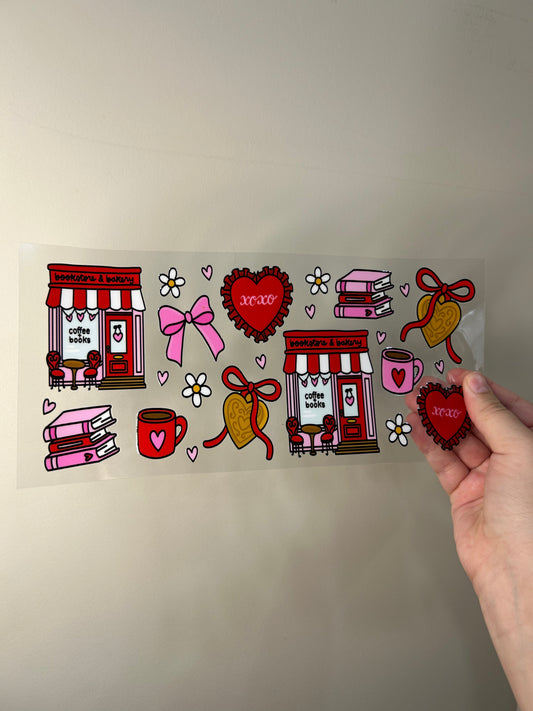 Cute Bookstore Cup Wrap