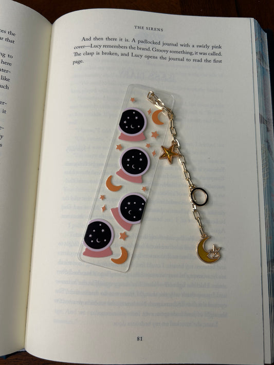 Crystal Ball Acrylic Charm Bookmark