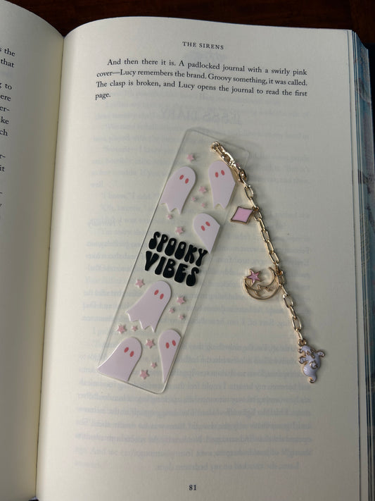 Spooky Vibes Acrylic Charm Bookmark
