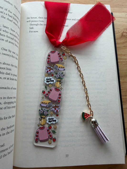 Cozy Spring Bookmark