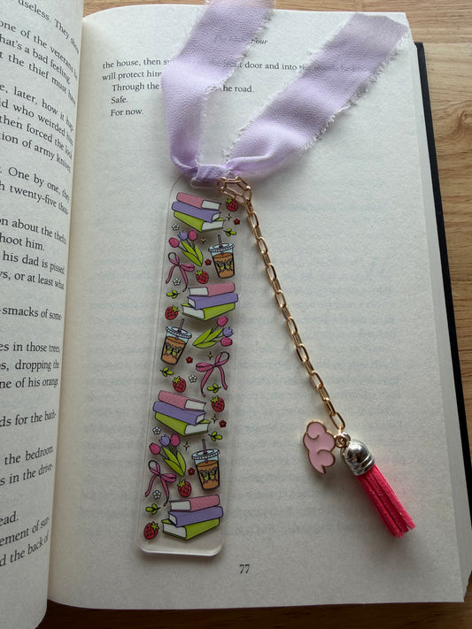 Books, Coffee & Bows Bookmark