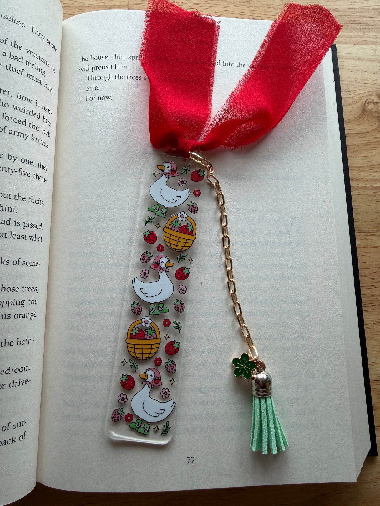 Strawberry Geese Bookmark