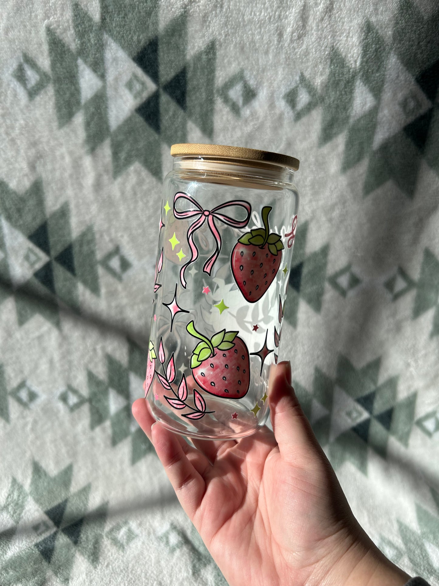 Strawberry Festival 16 OZ Glass Tumbler