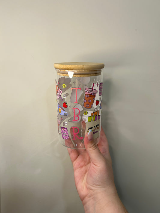 Just a Girl with a TBR Problem 20 oz Glass TBR Jar