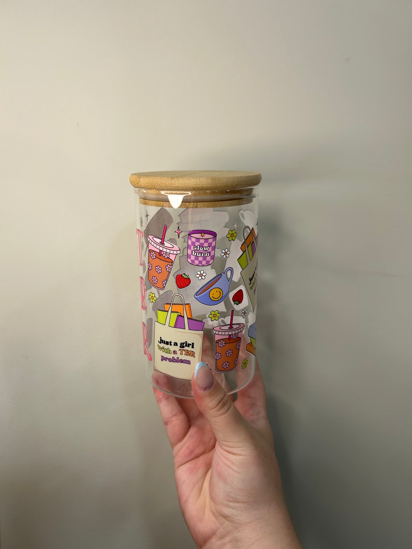 Just a Girl with a TBR Problem 20 oz Glass TBR Jar