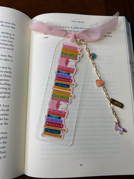 Book Tropes Acrylic Charm Bookmark