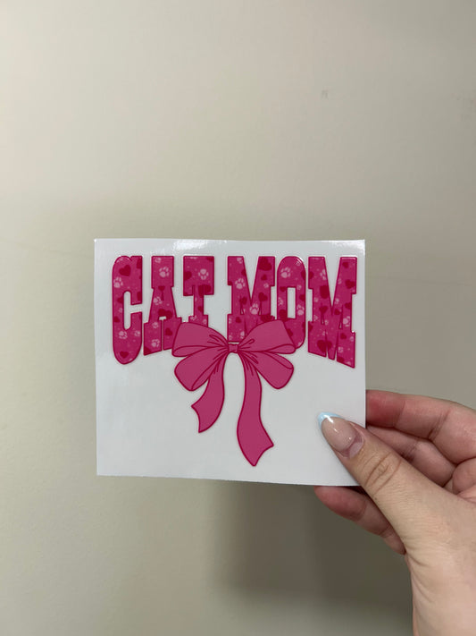 Pink Paws Cat Mom Decal