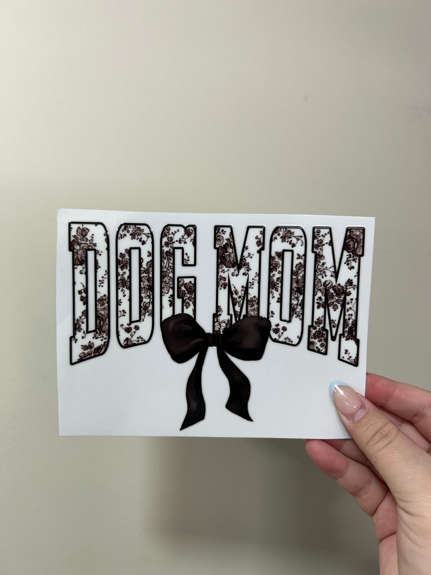 Black & White Dog Mom Decal