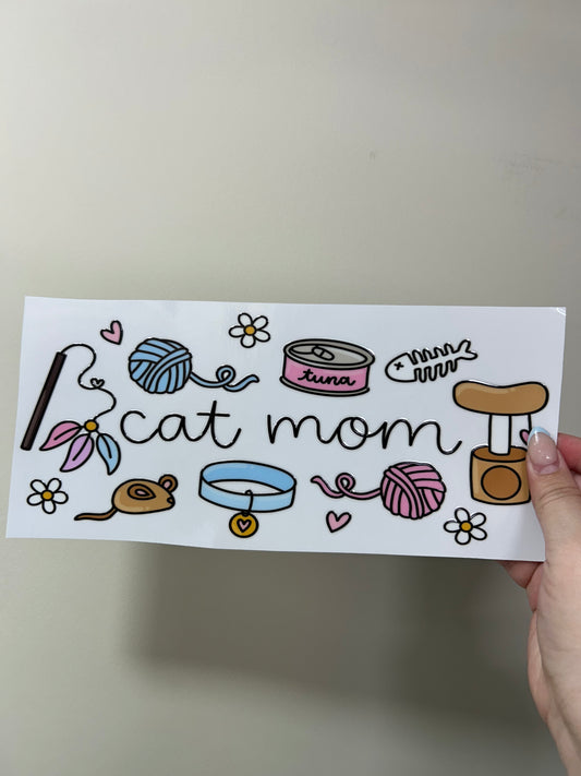 Cat Mom Things Cup Wrap