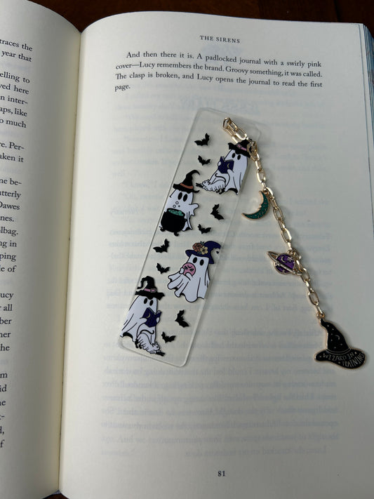 Witchy Ghosts Acrylic Charm Bookmark